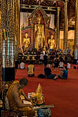 Chiang Mai - The Wat Chedi Luang, inside the viharn, or worship hall. 